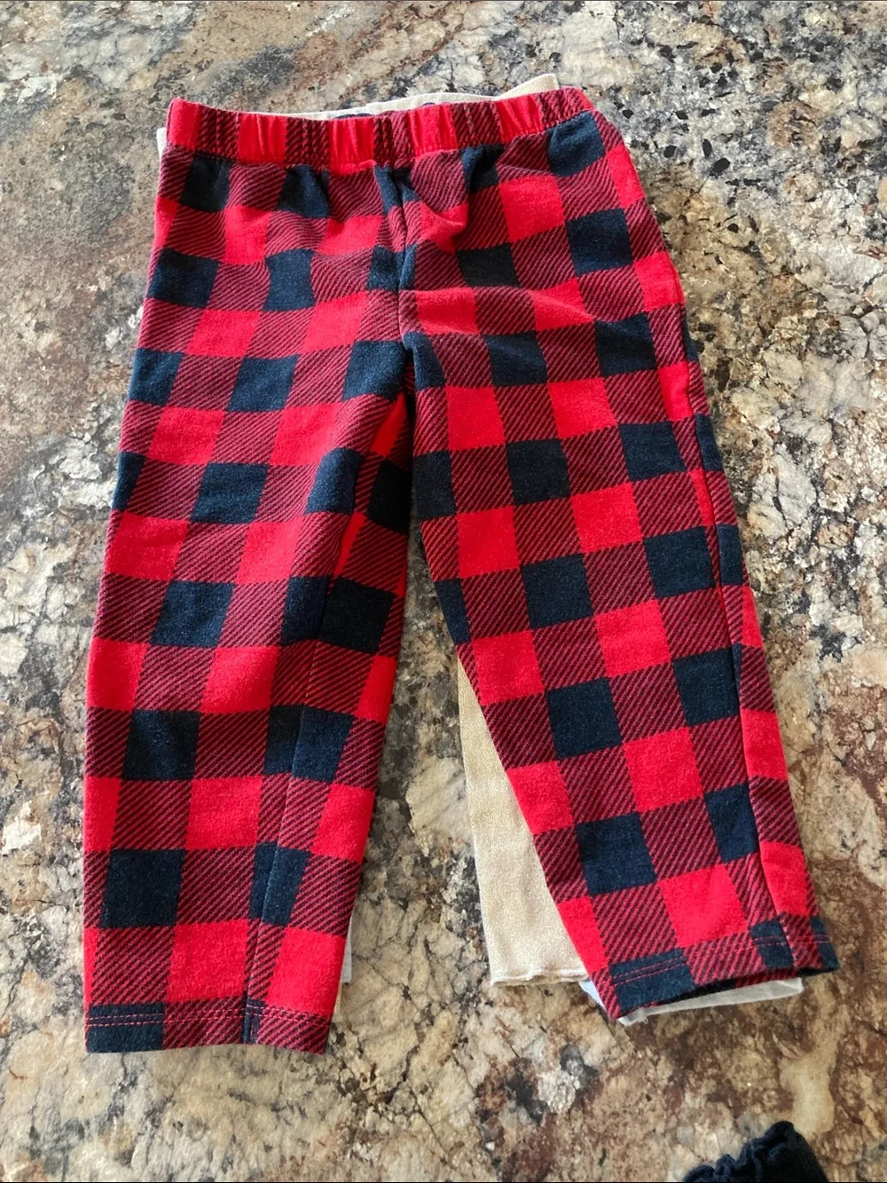 Girl pants Leggings 4-Pack – Black, Gold, Gray & Red Buffalo Plaid